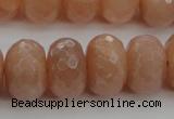 CMS952 15.5 inches 8*12mm faceted rondelle A grade moonstone beads