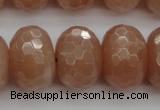 CMS954 15.5 inches 10*14mm faceted rondelle A grade moonstone beads