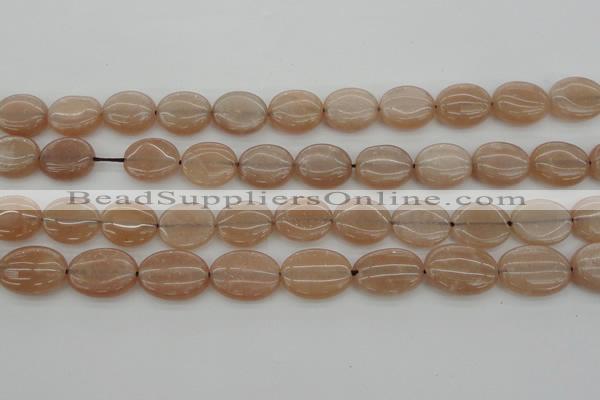 CMS961 15.5 inches 10*12mm oval A grade moonstone beads