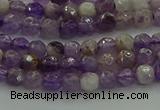 CNA1010 15.5 inches 4mm faceted round dogtooth amethyst beads