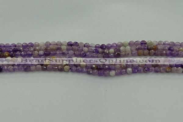 CNA1010 15.5 inches 4mm faceted round dogtooth amethyst beads