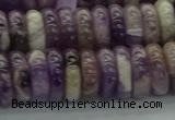 CNA1023 15.5 inches 4*12mm rondelle dogtooth amethyst beads