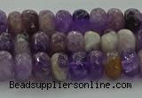 CNA1029 15.5 inches 5*8mm faceted rondelle dogtooth amethyst beads