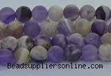 CNA1050 15.5 inches 4mm round matte dogtooth amethyst beads