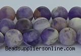 CNA1052 15.5 inches 8mm round matte dogtooth amethyst beads