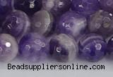 CNA1073 15.5 inches 10mm faceted round dogtooth amethyst beads