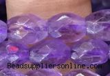 CNA1100 15.5 inches 5*8mm faceted rice amethyst gemstone beads