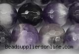 CNA1164 15.5 inches 12mm faceted round natural dogtooth amethyst beads