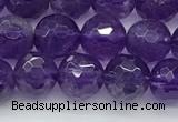 CNA1171 15.5 inches 6mm faceted round natural amethyst beads