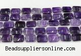 CNA1184 15.5 inches 10*14mm rectangle amethyst beads wholesale