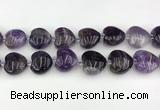 CNA1191 15.5 inches 20*20mm heart amethyst beads wholesale