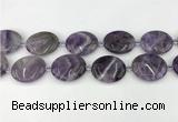 CNA1193 15.5 inches 25*30mm oval amethyst beads wholesale