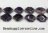 CNA1198 15.5 inches 30*40mm freeform amethyst beads wholesale