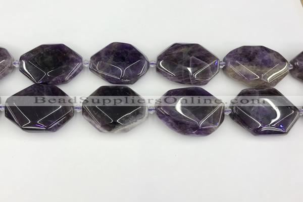 CNA1198 15.5 inches 30*40mm freeform amethyst beads wholesale