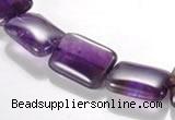 CNA22 13*18mm rectangle A- grade natural amethyst bead Wholesale