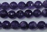 CNA253 15.5 inches 10mm faceted round natural amethyst beads