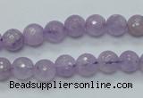 CNA310 15.5 inches 8mm faceted round natural lavender amethyst beads