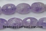 CNA316 15.5 inches 13*18mm faceted rice natural lavender amethyst beads