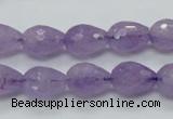 CNA317 15.5 inches 10*14mm faceted teardrop natural lavender amethyst beads