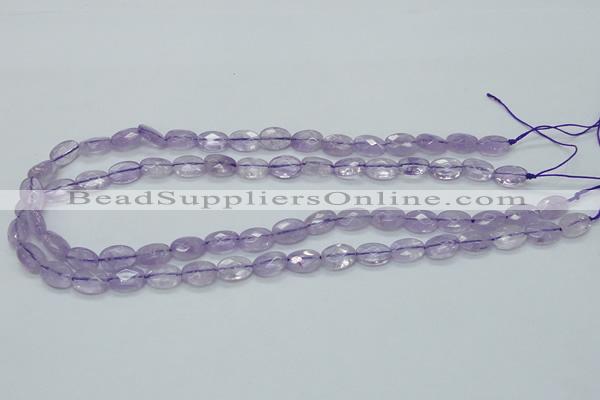 CNA328 15.5 inches 8*12mm faceted oval natural lavender amethyst beads