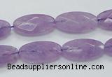 CNA334 15.5 inches 10*20mm faceted oval natural lavender amethyst beads