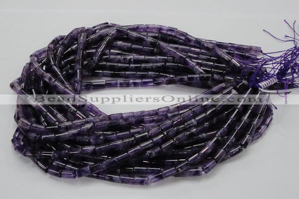 CNA34 15.5 inches 6*10mm column grade A natural amethyst beads