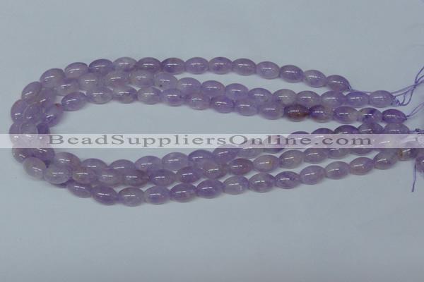 CNA411 15.5 inches 8*12mm rice natural lavender amethyst beads