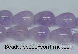 CNA417 15.5 inches 10*14mm teardrop natural lavender amethyst beads