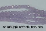 CNA420 15.5 inches 4mm faceted round natural lavender amethyst beads