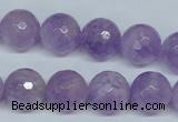 CNA425 15.5 inches 14mm faceted round natural lavender amethyst beads