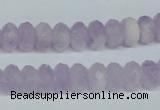 CNA428 6*10mm faceted rondelle natural lavender amethyst beads