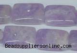 CNA442 15.5 inches 18*25mm rectangle natural lavender amethyst beads