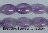 CNA447 15.5 inches 15*20mm oval natural lavender amethyst beads