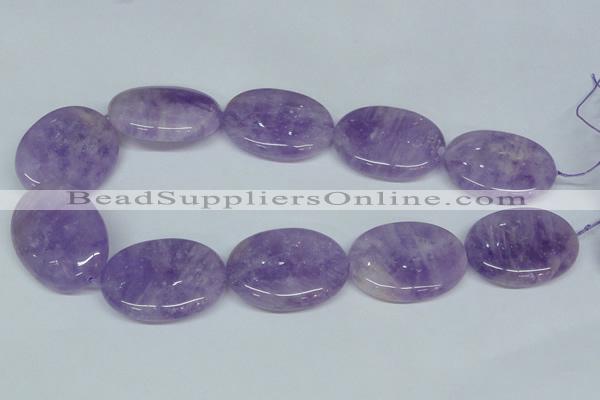 CNA452 15.5 inches 30*40mm oval natural lavender amethyst beads