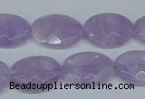 CNA456 15.5 inches 15*20mm faceted oval natural lavender amethyst beads