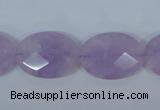 CNA457 15.5 inches 16*22mm faceted oval natural lavender amethyst beads