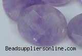 CNA460 15.5 inches 25*30mm faceted oval natural lavender amethyst beads