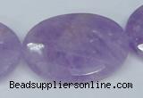 CNA461 15.5 inches 30*40mm faceted oval natural lavender amethyst beads