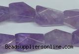 CNA467 15.5 inches 18*24mm faceted nugget natural lavender amethyst beads