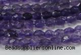 CNA50 15.5 inches 6*7mm faceted rice grade A natural amethyst beads