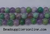 CNA651 15 inches 6mm round lavender amethyst & amazonite beads