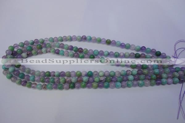 CNA651 15 inches 6mm round lavender amethyst & amazonite beads