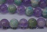 CNA653 15 inches 10mm round lavender amethyst & amazonite beads