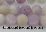 CNA673 15.5 inches 10mm round matte lavender amethyst beads