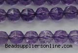 CNA68 15.5 inches 6mm faceted round natural amethyst beads