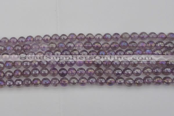 CNA702 15.5 inches 8mm round AB-color amethyst gemstone beads