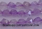 CNA730 15.5 inches 6mm faceted nuggets light lavender amethyst beads