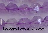 CNA733 15.5 inches 12mm faceted nuggets light lavender amethyst beads