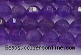 CNA751 15.5 inches 6mm faceted round natural amethyst beads