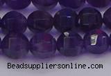 CNA752 15.5 inches 8mm faceted round natural amethyst beads